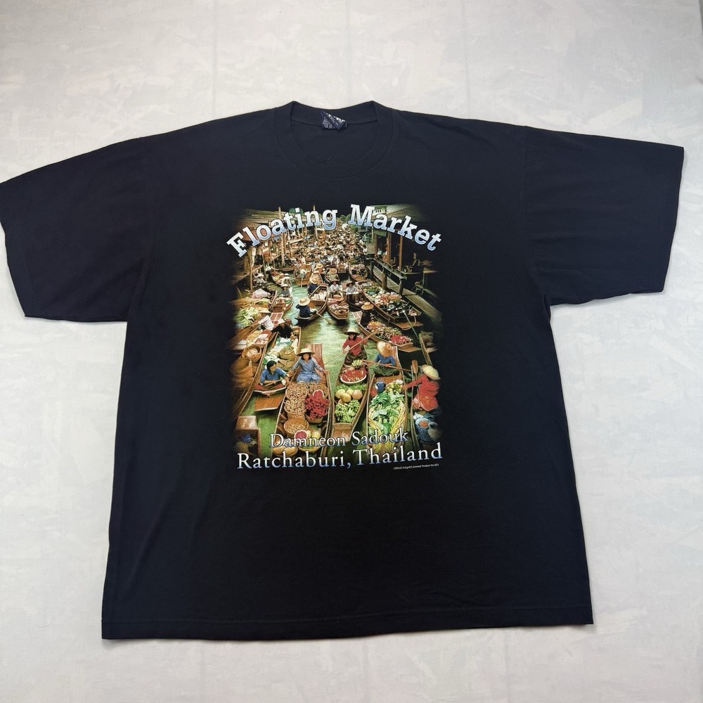 Floating Market Thailand T Shirt XXL Ratchaburi Travel Graphic Tee
